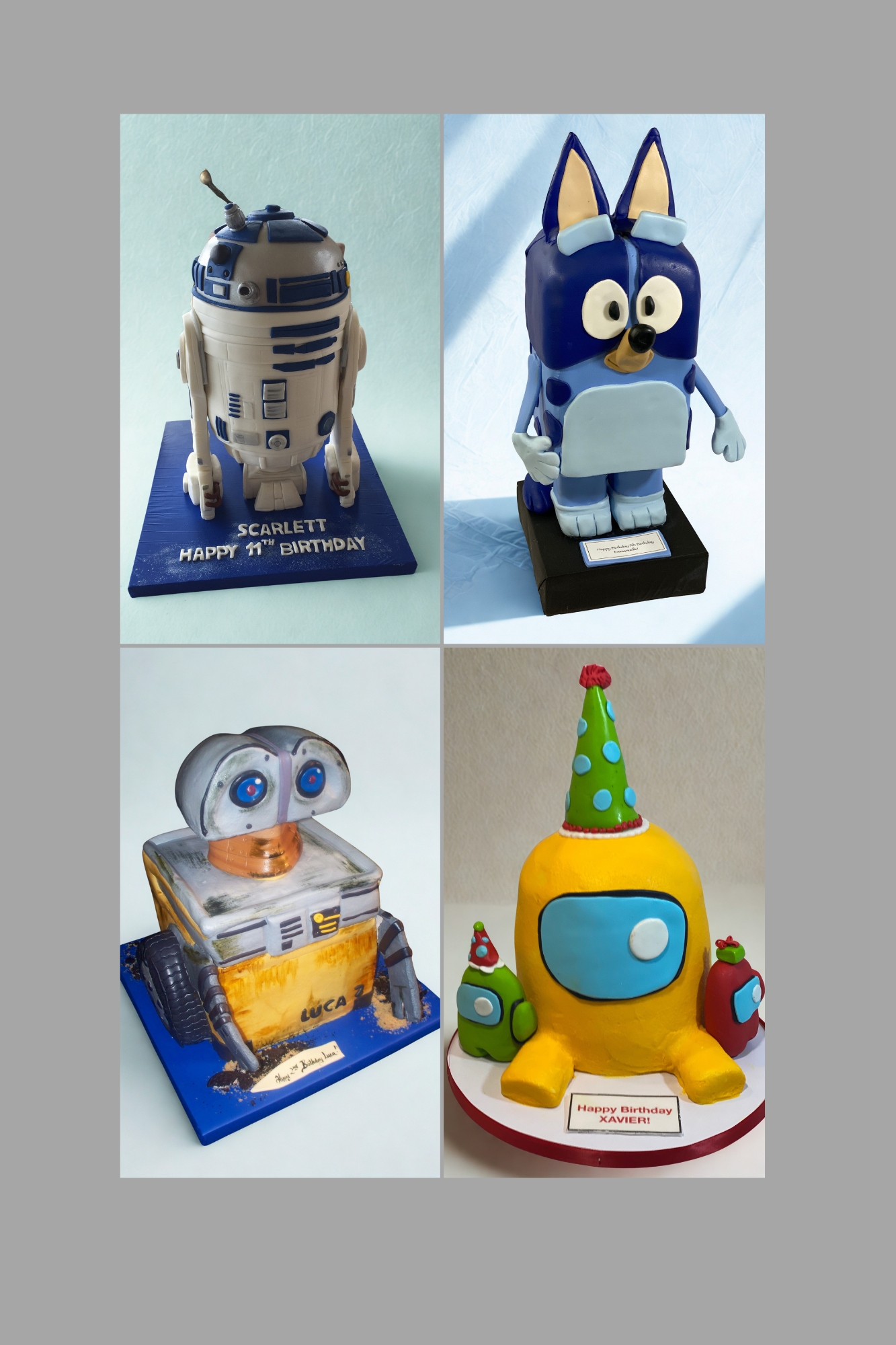 custom 3D character cakes