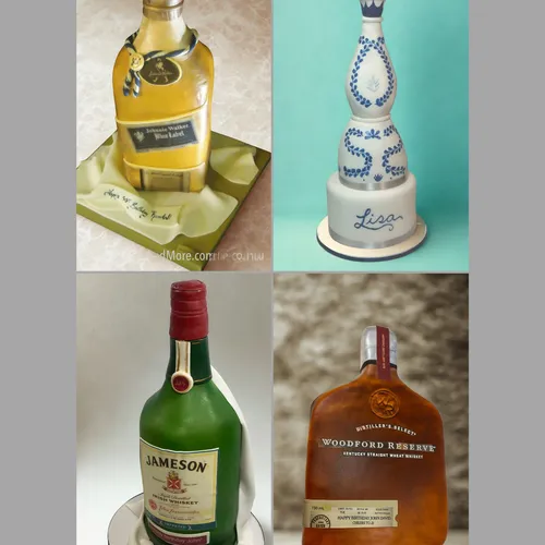custom 3D liquor bottle cakes