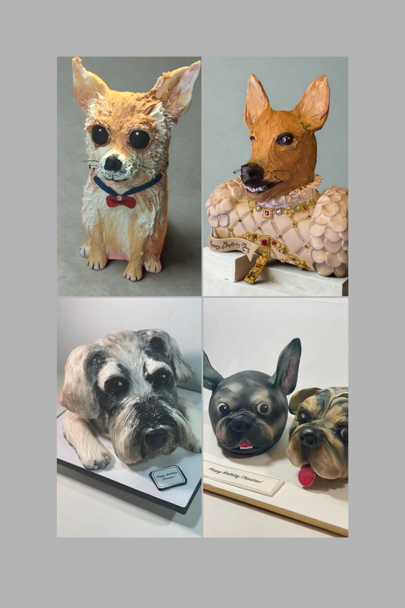 custom 3D sculpted dog cakes