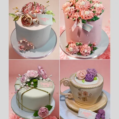 custom floral tiered cakes