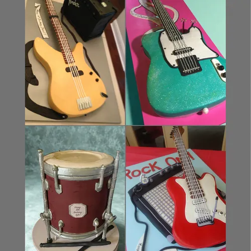 custom musical instrument cakes